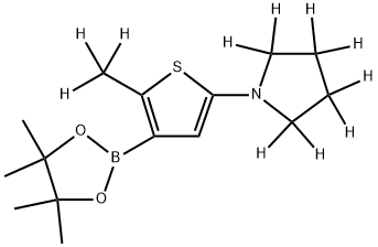 (2-Methyl-5-pyrrolidino-d11)-thiophene-3-boronic acid pinacol ester结构式
