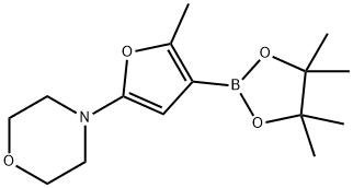 2-Methyl-5-(morpholino)furan-3-boronic acid pinacol ester Structure