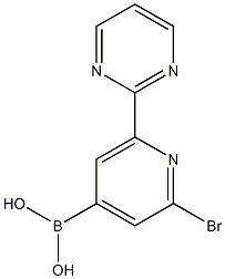 2-Bromo-6-(2-pyrimidyl)pyridine-4-boronic acid结构式