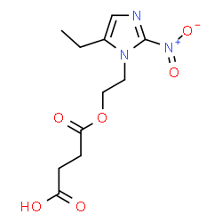 Succinic acid 1-[2-(5-ethyl-2-nitro-1H-imidazol-1-yl)ethyl] ester Structure