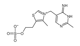 2-[3-[(4-amino-2-methylpyrimidin-5-yl)methyl]-4-methyl-1,3-thiazol-3-ium-5-yl]ethyl sulfate structure