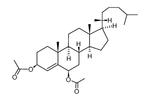 cholest-4-ene-3β,6β-diol diacetate Structure