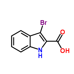 3-溴吲哚-2-甲酸结构式