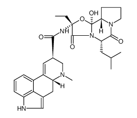 2'-Ethyl-12'-hydroxy-5'α-(2-methylpropyl)ergotaman-3',6',18-trione结构式