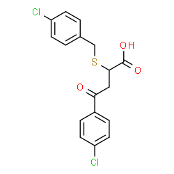 2-[(4-Chlorobenzyl)sulfanyl]-4-(4-chlorophenyl)-4-oxobutanoic acid structure