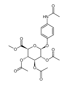 4-Acetamidophenyl-2,3,4-tri-O-acetyl-b-D-glucuronide methyl ester structure