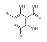 Benzoic acid,3,5-dibromo-2,6-dihydroxy-结构式