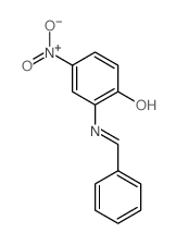 Phenol,4-nitro-2-[(phenylmethylene)amino]- Structure