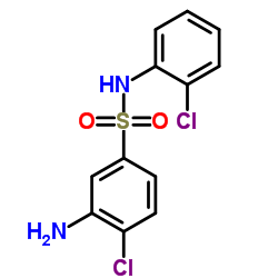 3-AMINO-4-CHLORO-N-(2-CHLORO-PHENYL)-BENZENESULFONAMIDE Structure