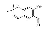 7-hydroxy-2,2-dimethylchromene-6-carbaldehyde Structure