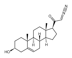 21-diazo-3β-hydroxy-pregn-5-en-20-one结构式