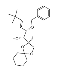 (1R,2S,E)-2-(benzyloxy)-5,5-dimethyl-1-((R)-1,4-dioxaspiro[4.5]decan-2-yl)hex-3-en-1-ol Structure