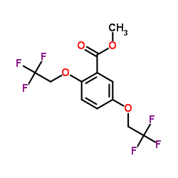 2,5-双三氟乙氧基苯甲酸甲酯结构式