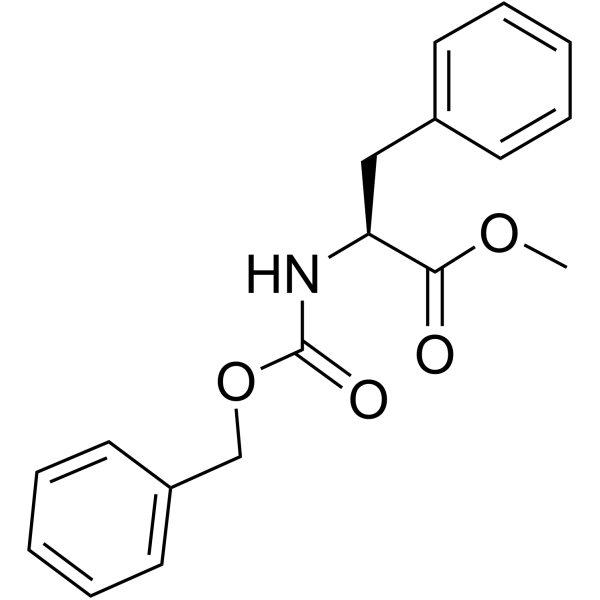 (S)-2-(((苄氧基)羰基)氨基)-3-苯基丙酸甲酯结构式