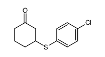 3-(4-chlorophenyl)sulfanylcyclohexan-1-one结构式