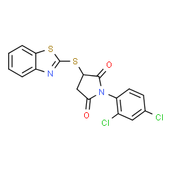 3-(1,3-Benzothiazol-2-ylsulfanyl)-1-(2,4-dichlorophenyl)-2,5-pyrrolidinedione结构式