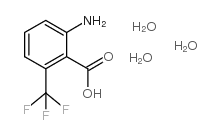 2-氨基-6-(三氟甲基)苯甲酸三水合物结构式