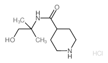 N-(2-羟基-1,1-二甲基乙基)-4-哌啶羧酰胺盐酸盐结构式