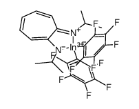 [In(C6F5)2(N,N'-diisopropylaminotroponiminate)]结构式