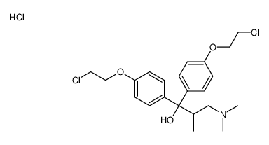 [3,3-bis[4-(2-chloroethoxy)phenyl]-3-hydroxy-2-methylpropyl]-dimethylazanium,chloride结构式