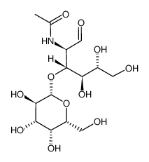2-乙酰氨基-2-脱氧-3-O-(BETA-D-氟代半乳糖)-D-吡喃葡萄糖结构式