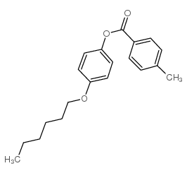 Benzoic acid, 4-methyl-, 4-(hexyloxy)phenyl ester Structure