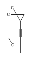 1,1-dichloro-2-(3-methoxy-3-methylbut-1-ynyl)cyclopropane结构式