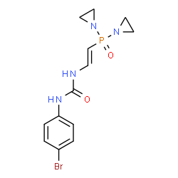 Bis(1-aziridinyl)[2-[3-(4-bromophenyl)ureido]vinyl]phosphine oxide Structure