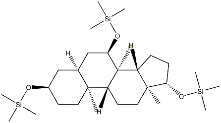 [(5β-Androstane-3α,7α,17β-triyl)tris(oxy)]tris(trimethylsilane) structure