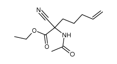 Pent-4-enyl-cyan-acetamino-essigsaeure-aethylester结构式