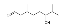6-hydroxy-3,7-dimethyloctan-1-al Structure