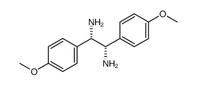 (1R,2R)-双(4-甲氧基苯基)-1,2-乙二胺结构式