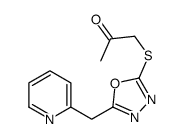 2-Propanone,1-[[5-(2-pyridinylmethyl)-1,3,4-oxadiazol-2-yl]thio]-(9CI)结构式