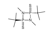 2,4-Di-tert-butyl-1,3-dimethyl-[1,3,2,4]diazadiphosphetidine 2,4-disulfide Structure