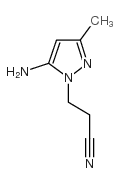 3-(5-氨基-3-甲基-1H-吡唑-1-基)丙腈结构式