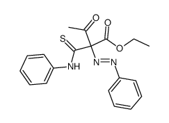3-Oxo-2-phenylazo-2-phenylthiocarbamoyl-butyric acid ethyl ester结构式