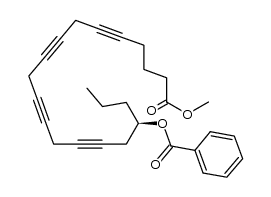 (R)-20-methoxy-20-oxoicosa-6,9,12,15-tetrayn-4-yl benzoate Structure