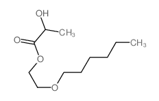 2-hexoxyethyl 2-hydroxypropanoate结构式