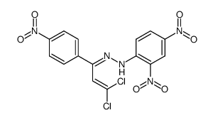 N-[3,3-Dichloro-1-(4-nitro-phenyl)-prop-2-en-(E)-ylidene]-N'-(2,4-dinitro-phenyl)-hydrazine Structure