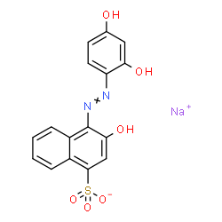 4-(2,4-Dihydroxyphenylazo)-3-hydroxy-1-naphthalenesulfonic acid sodium salt结构式