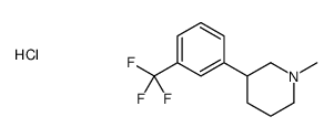 1-methyl-3-[3-(trifluoromethyl)phenyl]piperidine,hydrochloride Structure
