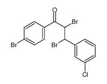 2,3-dibromo-1-(4-bromophenyl)-3-(3-chlorophenyl)propan-1-one结构式