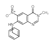 4(3H)-Quinazolinone,3-methyl-6-nitro-7-[(phenylmethyl)amino]- Structure