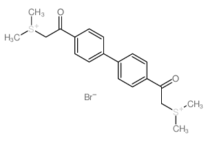 Sulfonium,[[1,1'-biphenyl]-4,4'-diylbis(2-oxo-2,1-ethanediyl)]bis[dimethyl-, dibromide(9CI) Structure