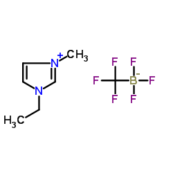 1-乙基-3-甲基咪唑啉三氟(三氟甲基)硼酸盐结构式