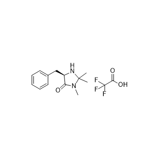 (R)-5-Benzyl-2,2,3-trimethylimidazolidin-4-one 2,2,2-trifluoroacetate Structure