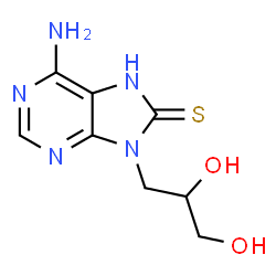 3-(6-AMINO-8-MERCAPTO-PURIN-9-YL)-PROPANE-1,2-DIOL结构式