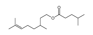 3,7-dimethyloct-6-enyl 4-methylvalerate结构式
