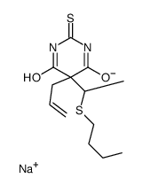 5-Allyl-5-[1-(butylthio)ethyl]-2-sodiothio-4,6(1H,5H)-pyrimidinedione结构式