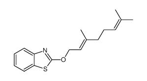 (2E)-2-[(3,7-Dimethyl-2,6-octadien-1-yl)oxy]benzothiazole结构式
